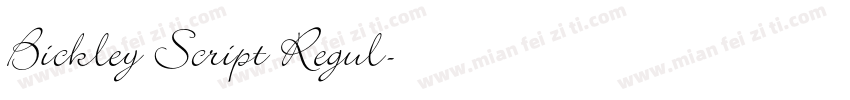 Bickley Script Regul字体转换